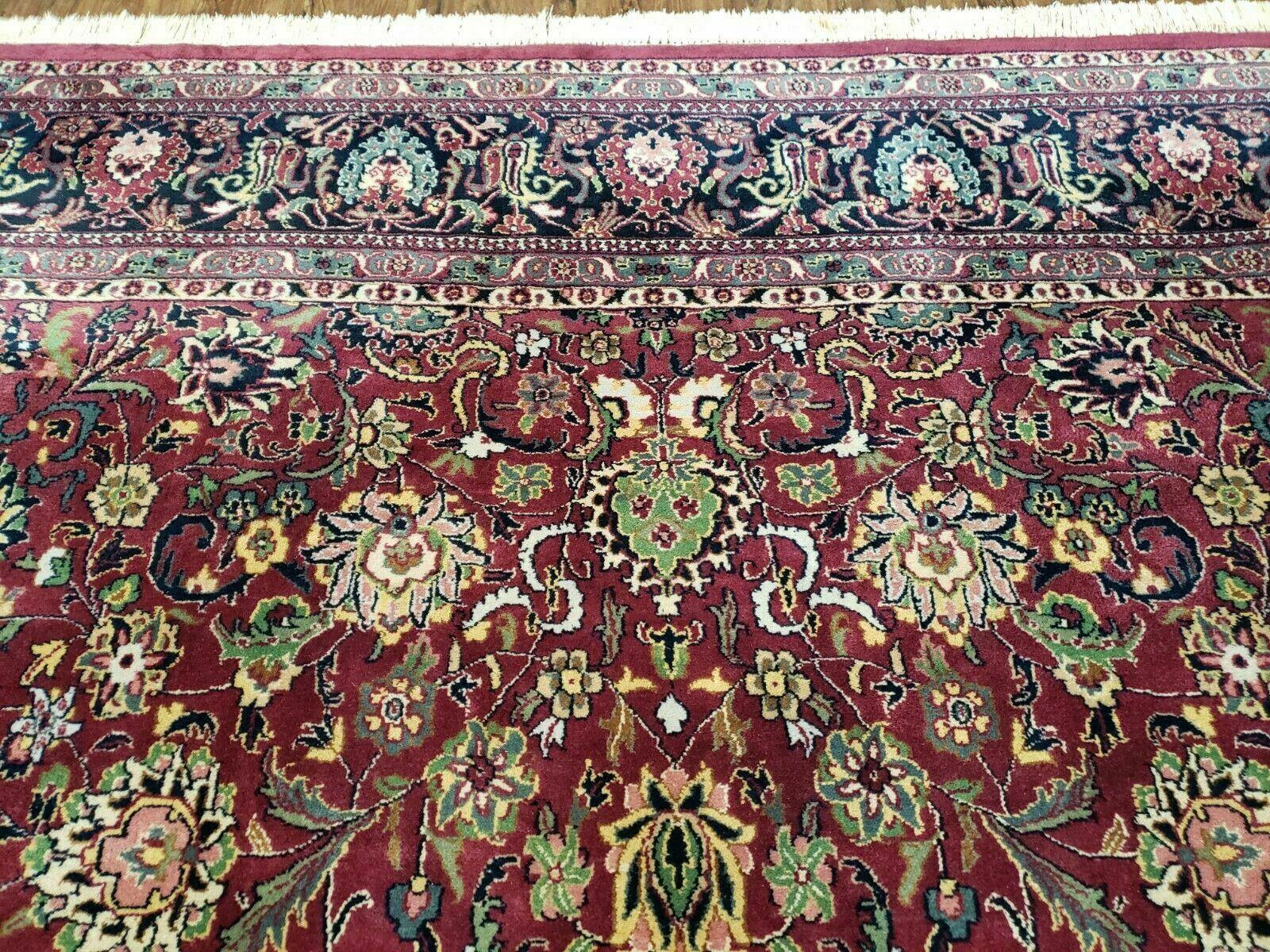 8' x 10' Handmade Wool Rug Carpet Allover Floral - Jewel Rugs