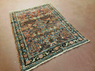 3' X 5' Antique Handmade India Floral Oriental Wool Rug Veg Dyes Red Nice - Jewel Rugs