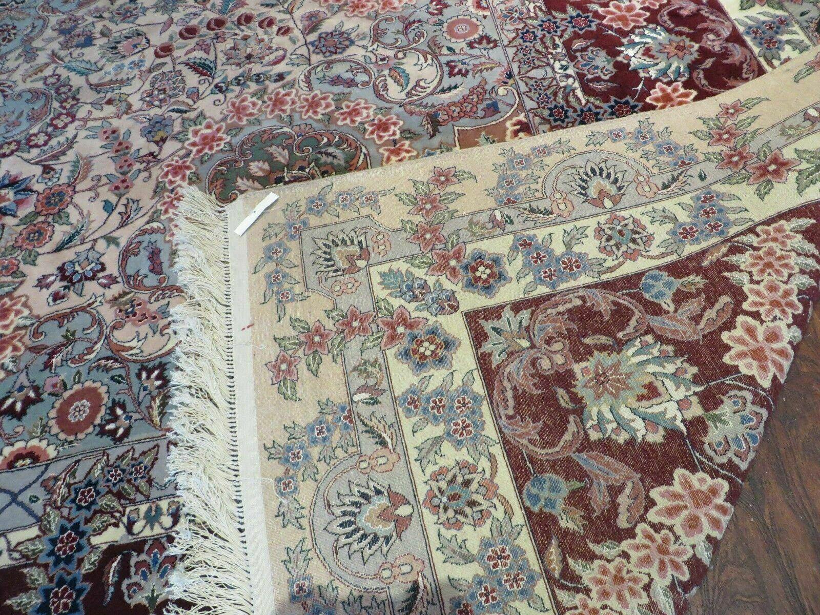 10' X 14' Finely Woven Handmade Chinese Oriental Carpet with Persian Tabriz Design Wool Rug With Silk Accents - Jewel Rugs