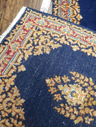 Semi Anique Dark Blue Persian Kerman Runner, 2'7" x 13'5" - Jewel Rugs