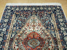 4' X 6' Handmade Indo Kashmir Wool Rug Silk Accent Mehrab Tree Of Life Writing - Jewel Rugs