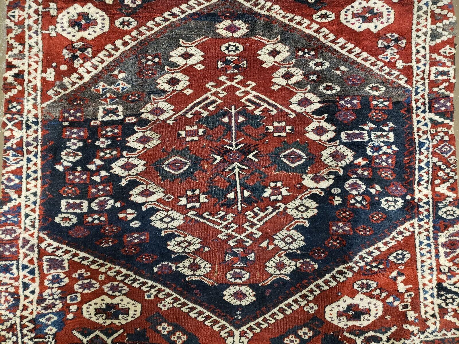 4' X 4' 4" Antique Handmade Turkish Oriental Bergema Wool Veg Dyes Tribal Collectible Rug - Jewel Rugs