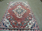 4' X 5' Antique Handmade Turkish Wool Rug Organic Red Nice - Jewel Rugs