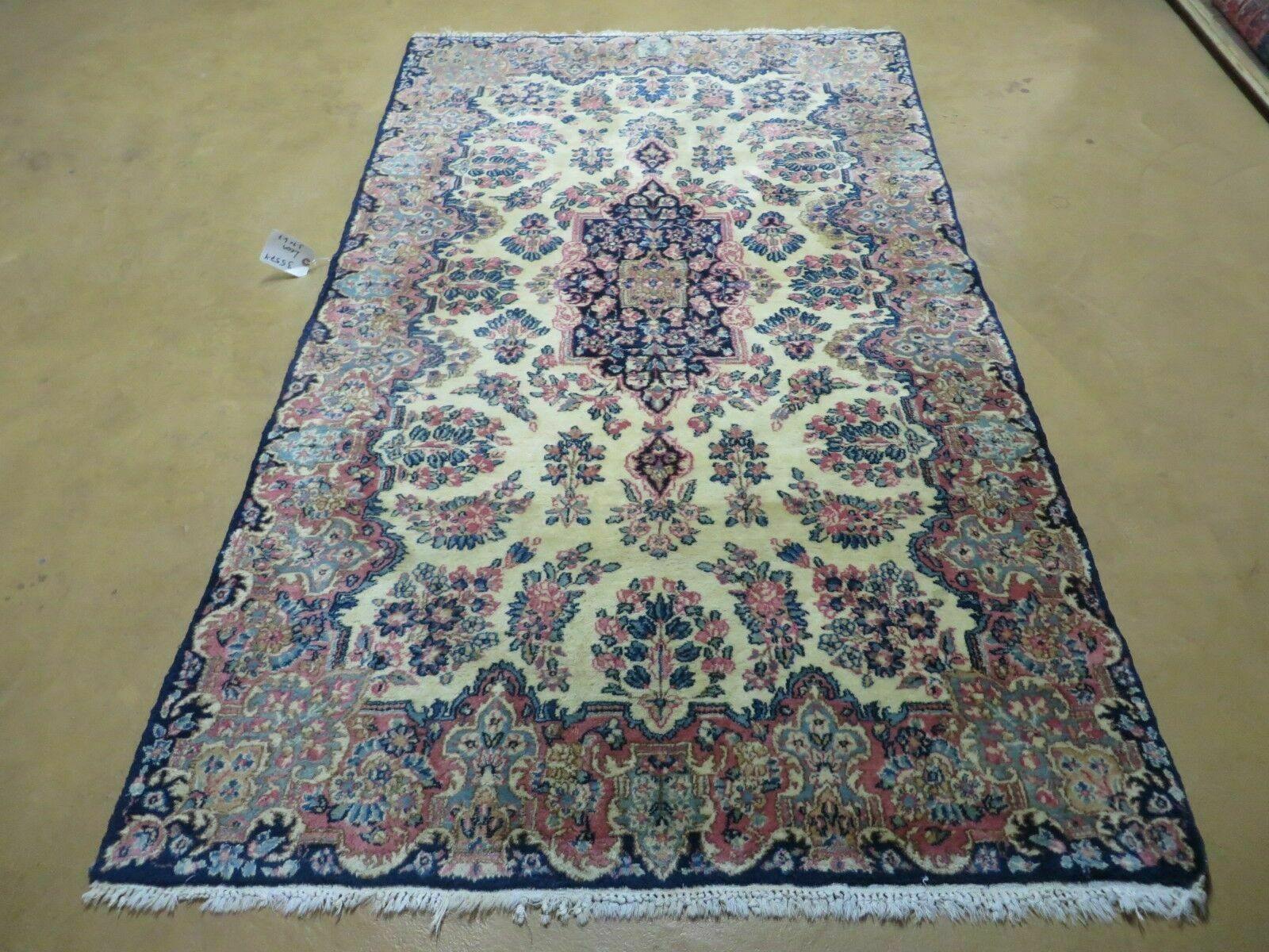 4' X 6' Antique Handmade Indian Floral Oriental Wool Rug Medallion Nice - Jewel Rugs