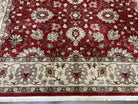 Karastan Rug 8.8 x 10.6, Karastan Bella Rosa Rug #700-730, Wool Karastan Carpet, Discontinued Original 700 Series Area Rug Red Beige Floral - Jewel Rugs