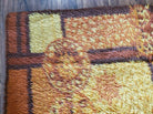 3' X 5' 3" 1960s Danish Ege Rya Shag DeLuxe Rug Mid-Century Modern Yellow Orange - Jewel Rugs