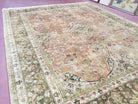 Vintage 8x10 Indo Persian Rug, Haji Jalil Oriental Carpet, Fine Indian Hand-Knotted Wool Rug, Rose Clay Red Beige Brown Area Rug - Jewel Rugs