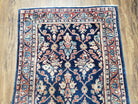 Antique Dark Blue Persian Sarouk Runner, Hand-knotted, Wool, 2'4" x 9' 3" - Jewel Rugs