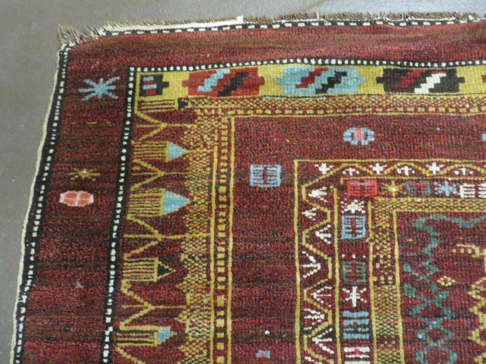 4' X 6' Antique Handmade Caucasian Shirvan Russian Armenian Wool Rug Colorful - Jewel Rugs