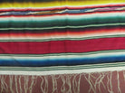 6' 7" X 8' Antique Handwoven Mexican Saltillo Blanket Rug Serape Wall Hanging - Jewel Rugs