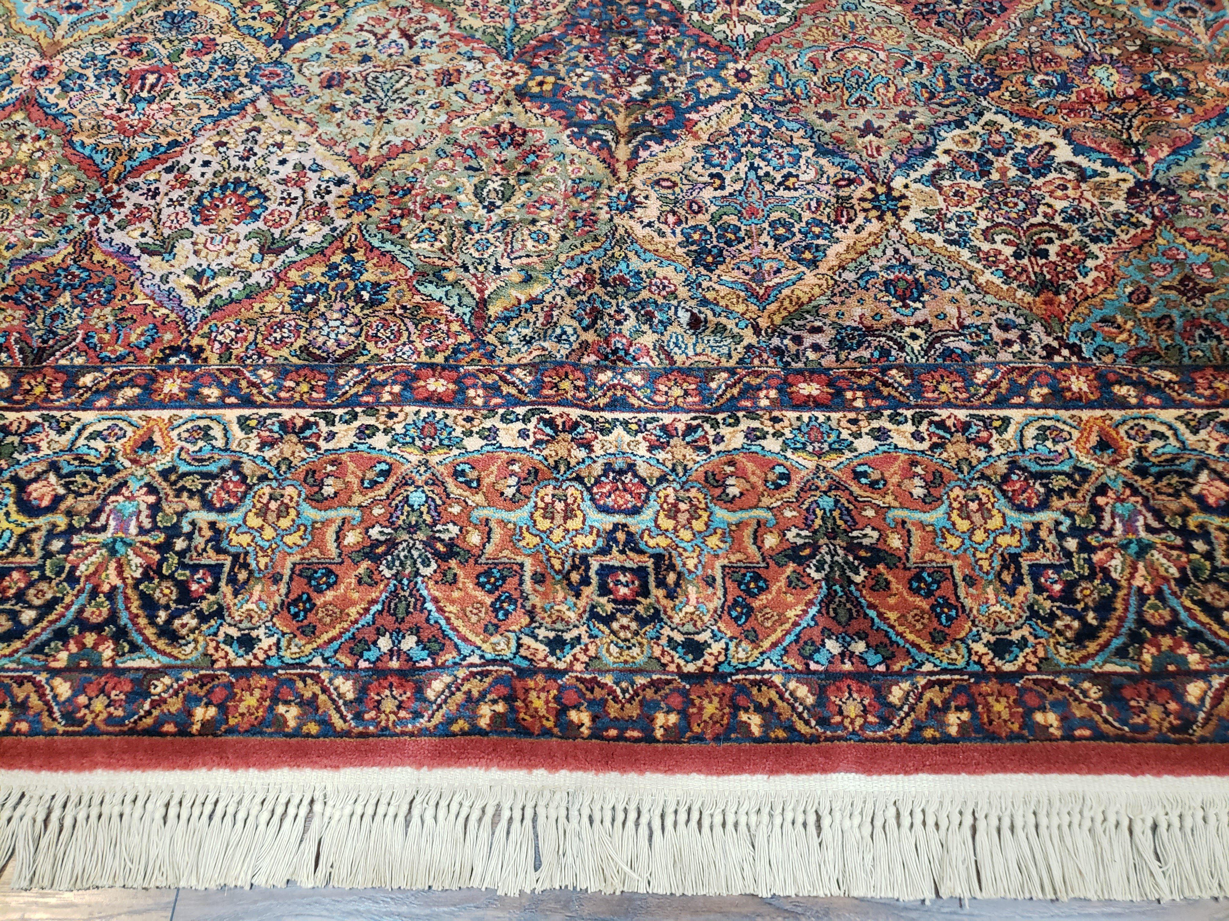 10x14 Karastan Multicolor Panel Kirman Rug #700/717, Multipanel Karastan Carpet, 10 x 14 Wool Karastan Rug, Discontinued Original Karastan - Jewel Rugs