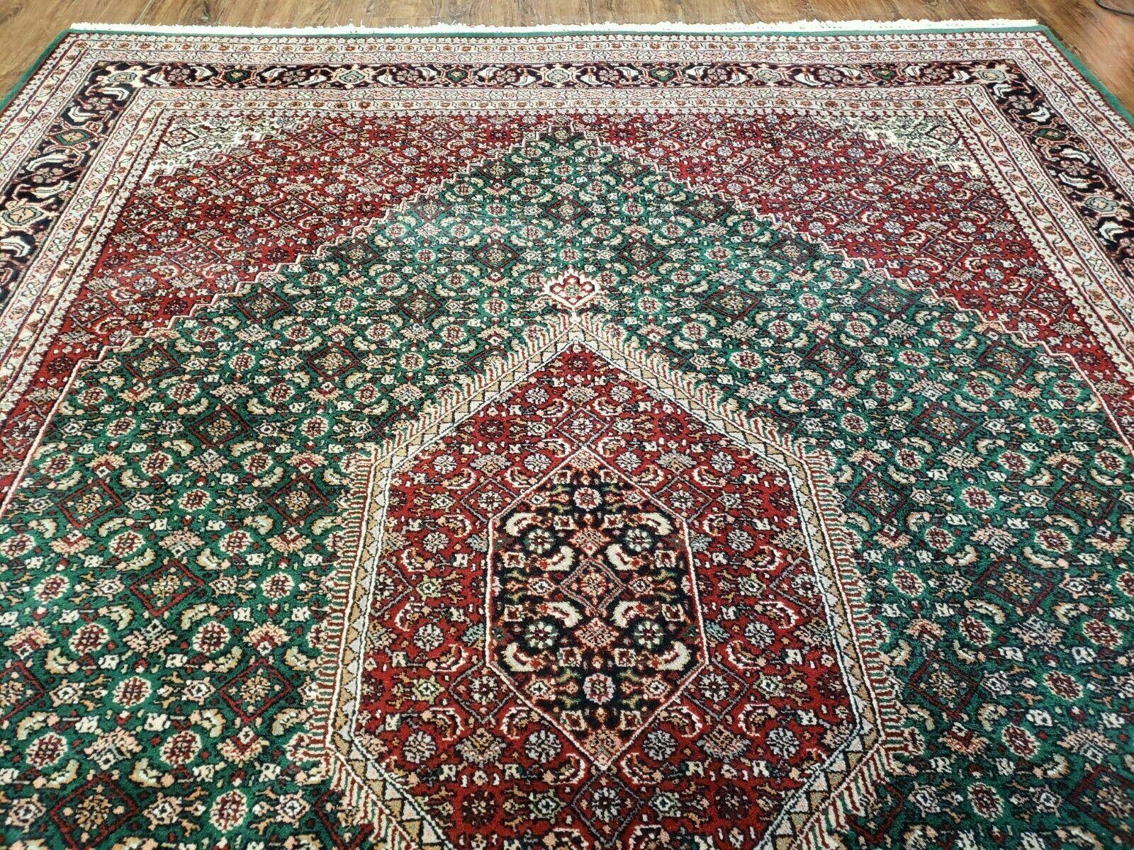 8' X 10' Vintage Handmade India Wool Rug Hand Knotted Carpet Herati Pattern - Jewel Rugs