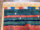 Colorful Persian Gabbeh Rug 4x6, Soft Pile, Colorful Rug, Handmade Hand Knotted Wool Carpet, Home Office Rug, Area Rug for Bedroom 4 x 6 ft - Jewel Rugs