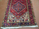 3' 9" X 10'8" Vintage Handmade Turkish Wool Runner Rug Red Nice - Jewel Rugs