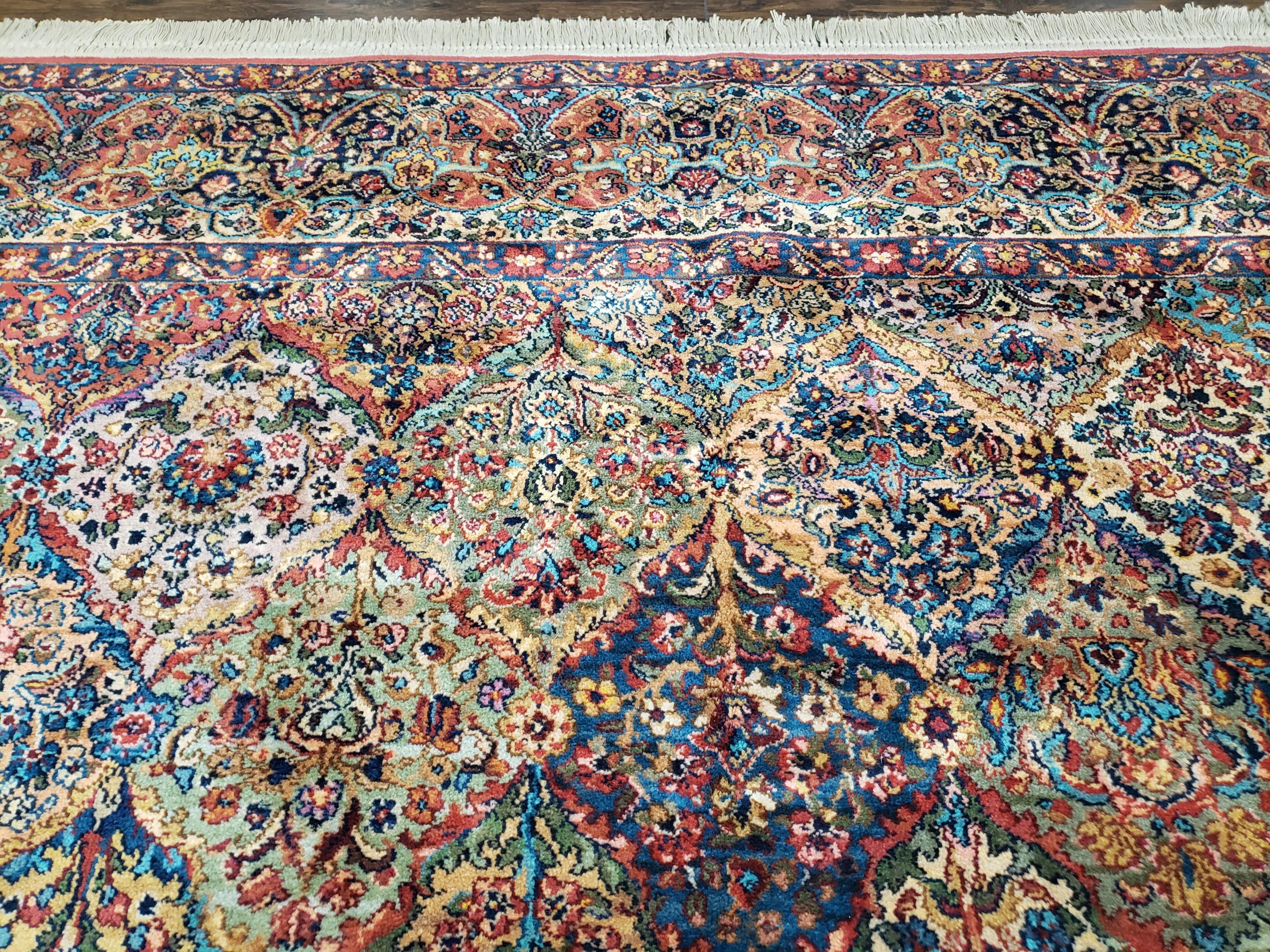 10x14 Karastan Multicolor Panel Kirman Rug #700/717, Multipanel Karastan Carpet, 10 x 14 Wool Karastan Rug, Discontinued Original Karastan - Jewel Rugs