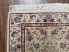 2x3 Handmade Floral Chinese Wool Rug Veg Dyes Organic Beige - Jewel Rugs