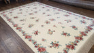 5'9" X 9' American Made Karastan Ivory Bouqet Garden of Eden 509/1859 Wool Rug - Jewel Rugs