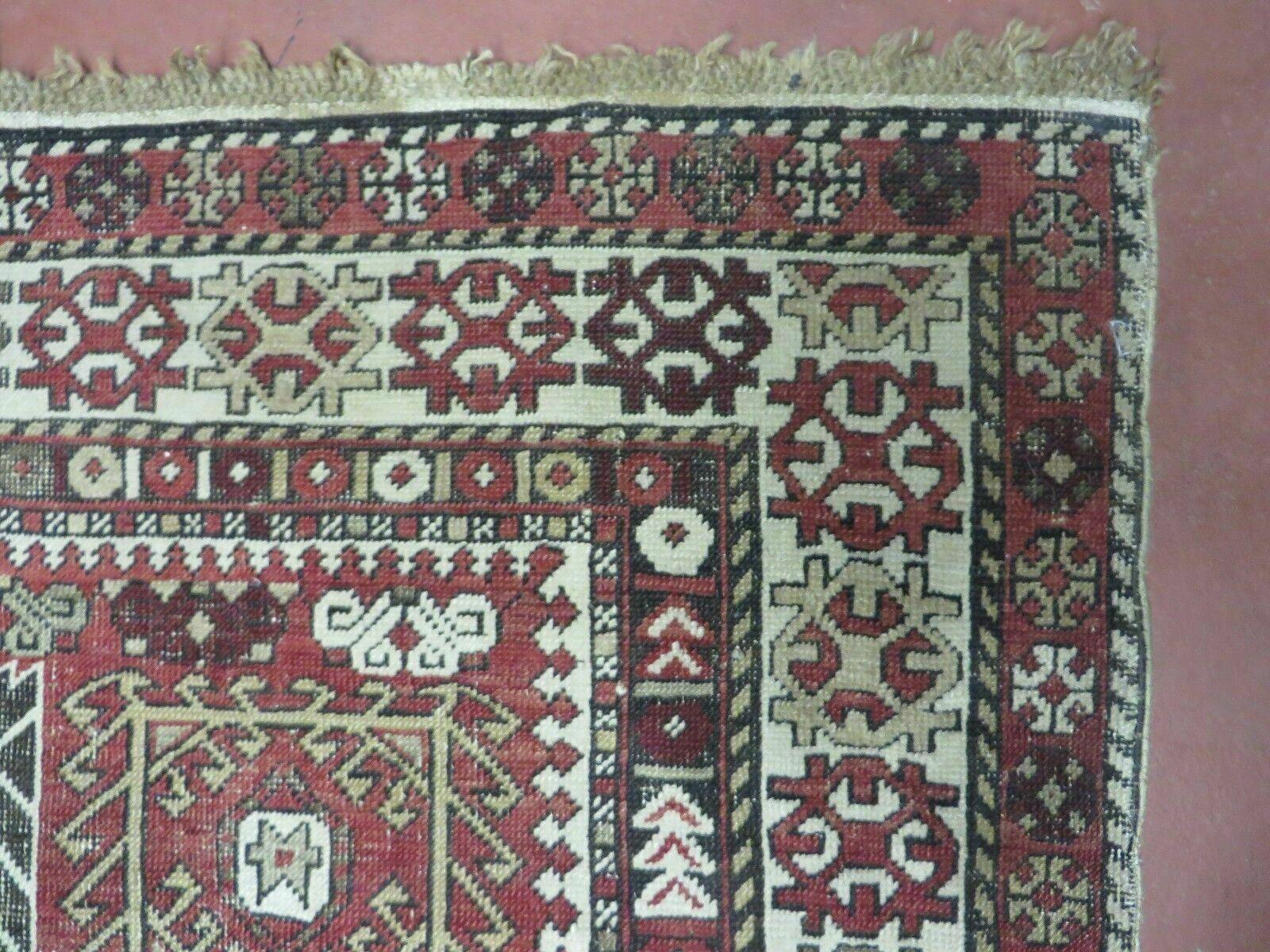 5' X 9' Antique 1880s Handmade Caucasian Shirvan Wool Rug Carpet Estate Found Nice - Jewel Rugs