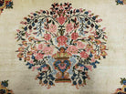 2' 7" X 3' 6" Antique Rug Hand Knotted Pictorial Wool Oriental Flowers - Jewel Rugs