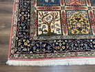 Beautiful Persian Rug 7x10, Semi Antique Persian Tabriz Carpet, Kheshti Panel Design, Tree of Life, Vases, Wool Hand Knotted Authentic Oriental Rug - Jewel Rugs