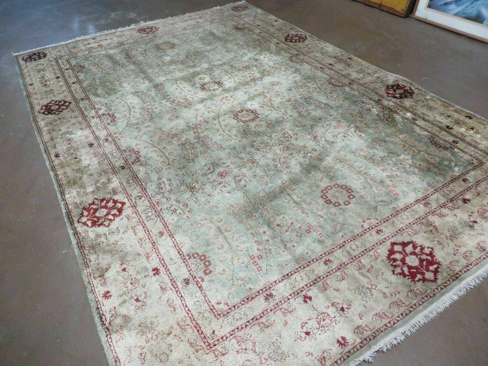 6' X 9' Vintage Handmade Fine Silk Rug Chinese Floral Hand Knotted Carpet Nice - Jewel Rugs