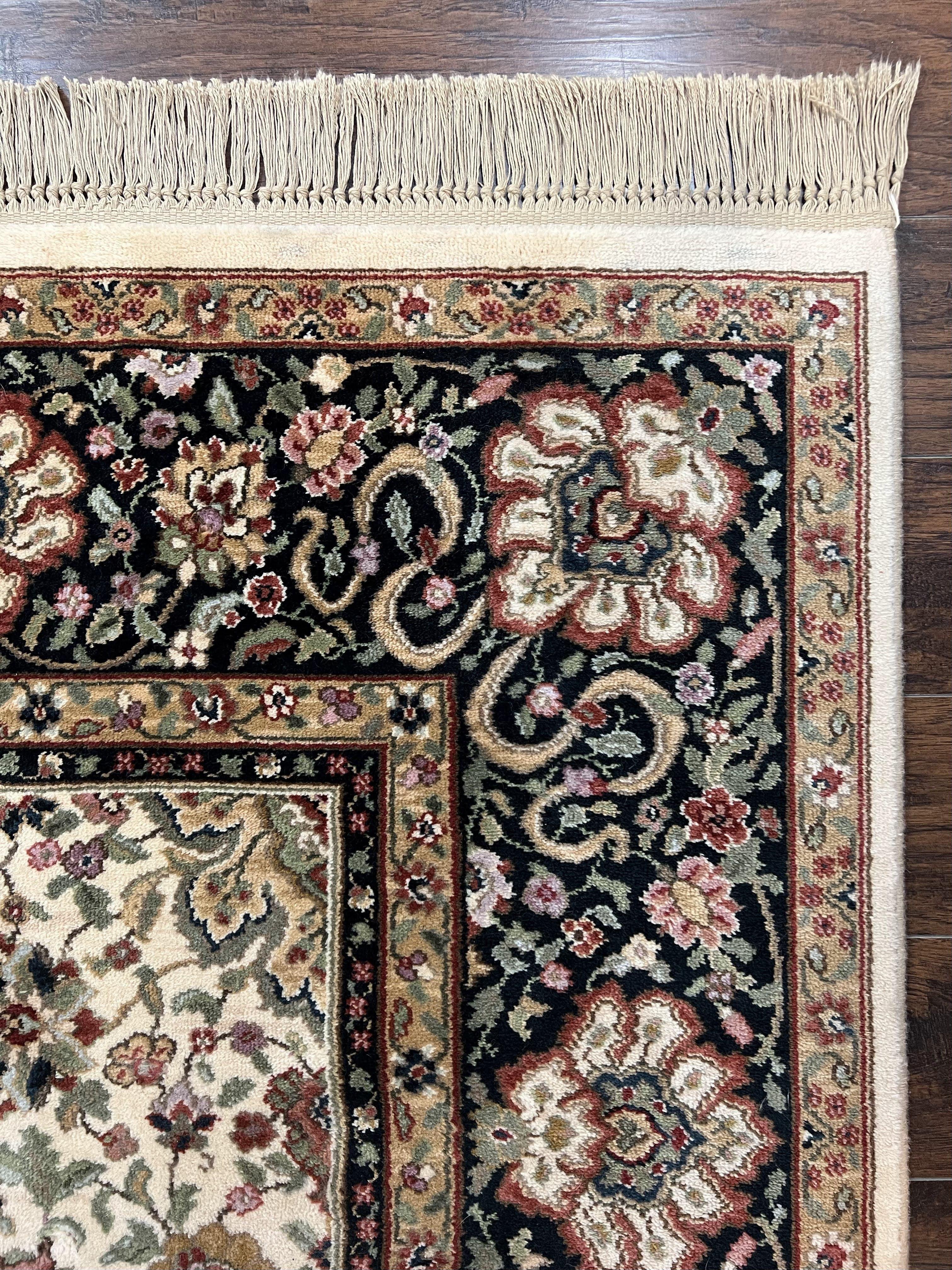 Karastan Rug 8.8 x 12 Ivory Indo Kirman #700/706, Wool Karastan Carpet Area Rug, Vintage Discontinued Original Collection 700 Series, Rare - Jewel Rugs