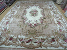 8' 6" X 12' Handmade Art Deco Aubusson Chinese Wool Rug Plush Pile Carpet Nice - Jewel Rugs