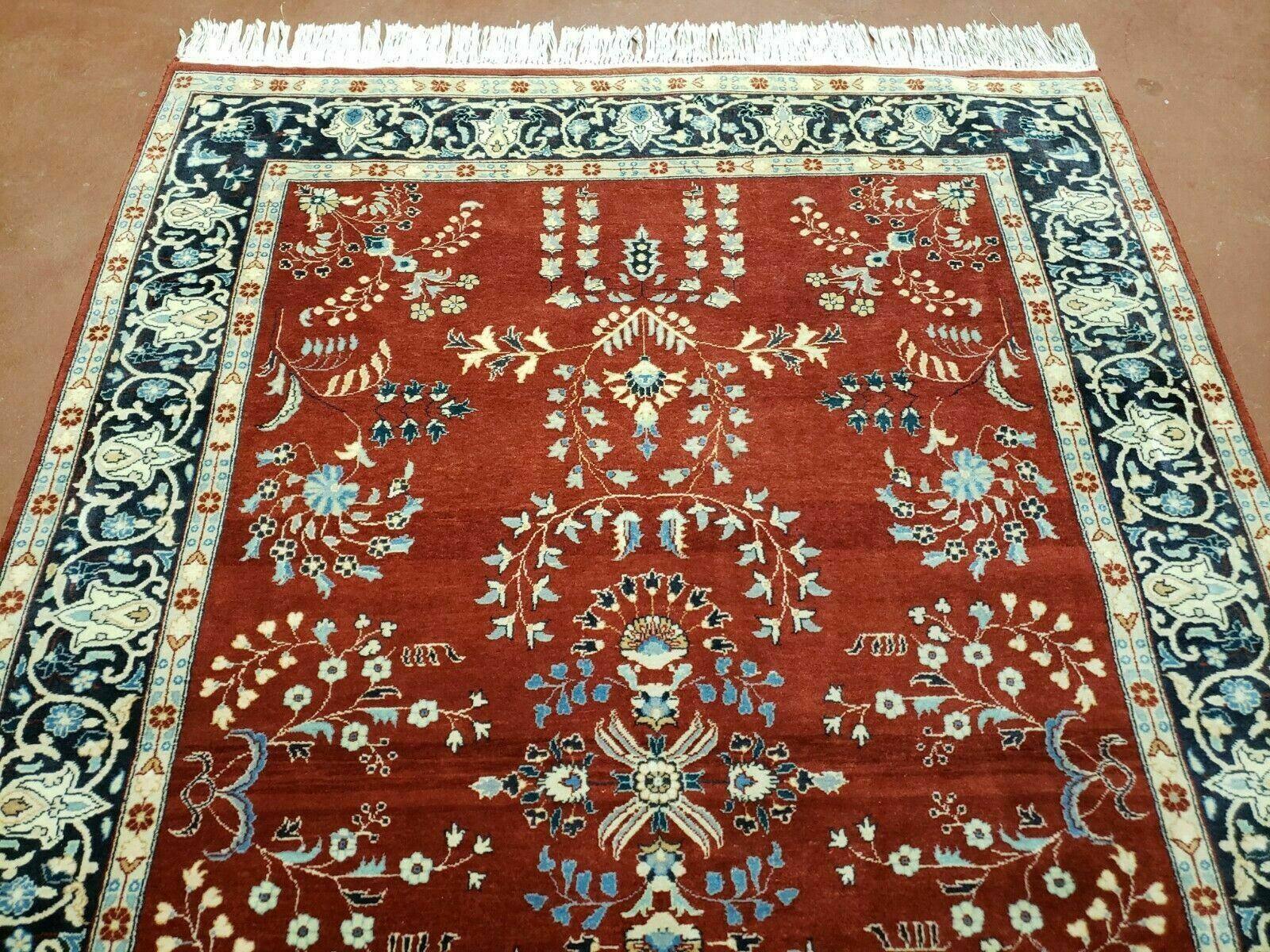 4' X 6' Vintage Handmade Pakistani Rug Highly Detailed Red - Jewel Rugs