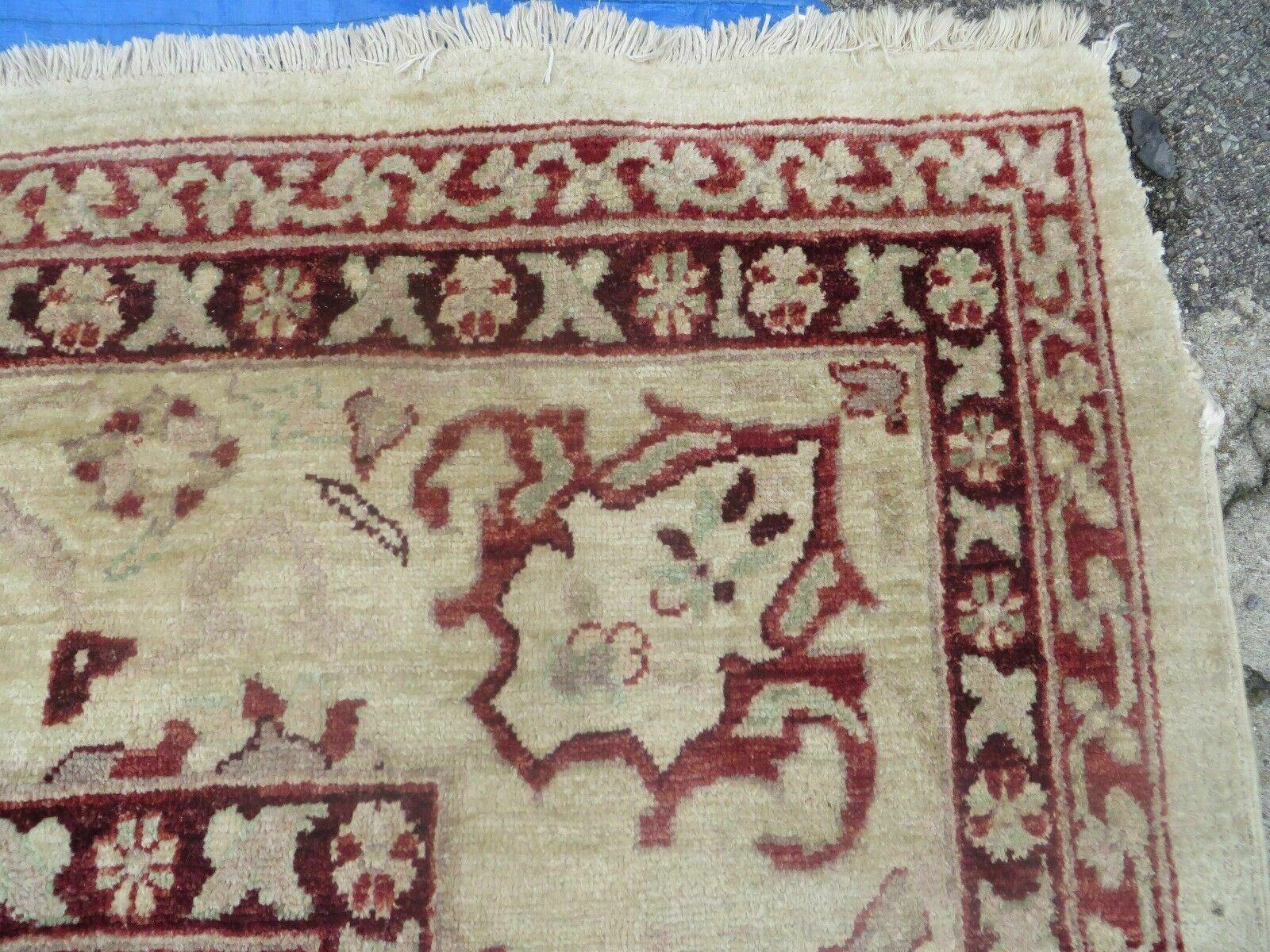 10' X 14' Vintage Hand Knotted Made Indian Agra Wool Rug Vegetable Dyes - Jewel Rugs