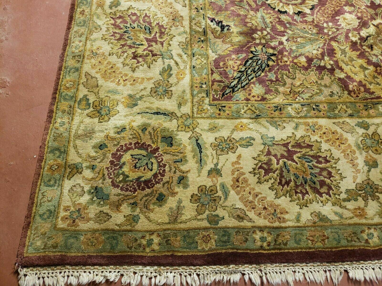 8' X 10' Handmade India Wool Rug Carpet Hand Knotted Vegetable Organic Nice - Jewel Rugs