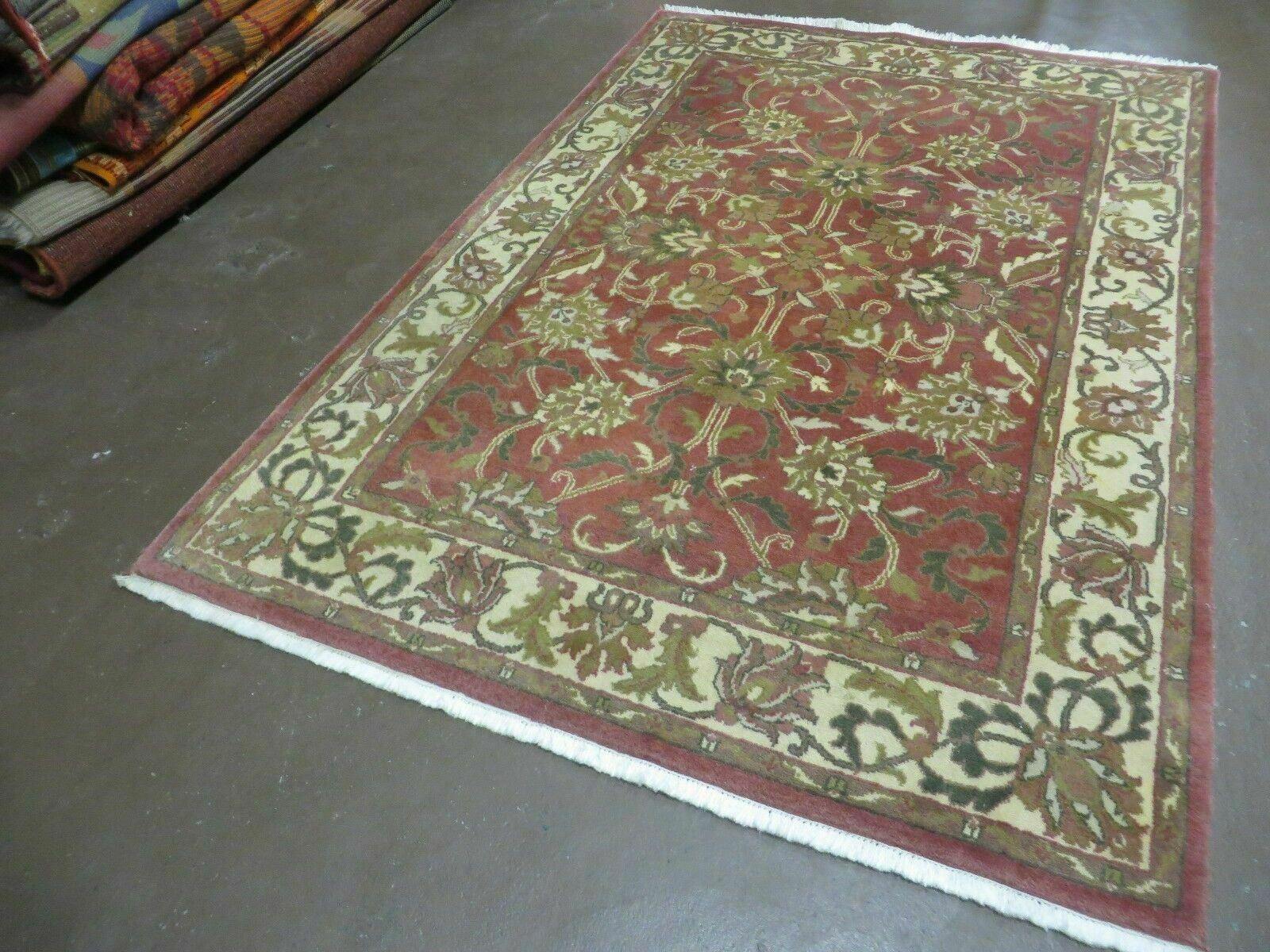 4' X 6' Handmade Indian Agra Wool Rug Veg Dyes # M708 Nice - Jewel Rugs