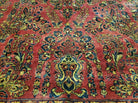 9' X 12' Authentic Antique Oriental Floral Red Allover Medallion Wool Rug Beauty - Jewel Rugs