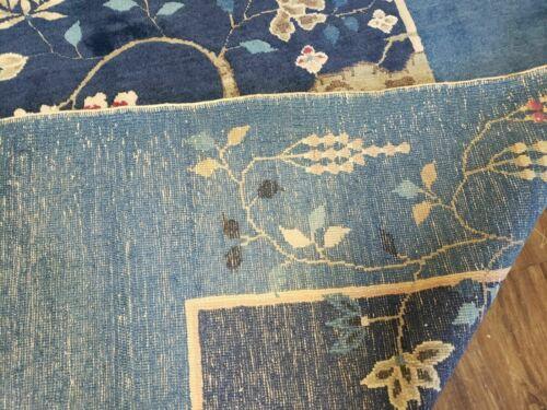 9' X 12' Vintage Hand Made Art Deco Nichols Peking Chinese Rug Carpet Blue Nice - Jewel Rugs