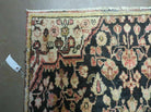 4' X 6' Antique Handmade India Floral Oriental Wool Veg Dye Dark Brown Rug Nice - Jewel Rugs