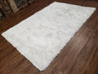 Safavieh Shag Rug 5x8, Pearl White Color, Isaac Mizrachi Shag Collection 5x7 Carpet, High Pile Soft Fluffly Bedroom Rug, Living Room Rug - Jewel Rugs