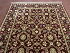 5' 9" X 9' Karastan with Label American Made Floral Wool Rug 700/707 Nice - Jewel Rugs