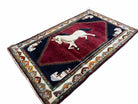 4 X 7 Handmade Hand-Knotted Quality Wool Rug White Horse Pony Veggie Dyes Tribal - Jewel Rugs