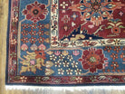 8' X 11' Vintage Handmade Indian Heriz Oriental Wool Rug Nice Vegetable Dye Red - Jewel Rugs