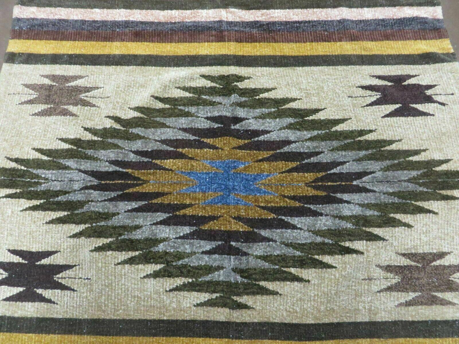 4' X 7' Vintage Handmade Latin American Mexican Wool Blanket Kilim Rug Nice # C - Jewel Rugs