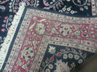 6' X 9' Handmade India Floral Oriental Wool Rug Carpet Blue Organic Dyes Nice - Jewel Rugs