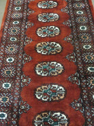 2' 5" X 7' 6" Vintage Handmade Bokhara Turkoman Pakistani Red Wool Runner Rug Nice - Jewel Rugs