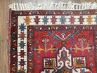 Antique Persian Heriz Karajeh Runner Rug, Red, Hand-Knotted, Wool, 3' 3" x 10' 11" - Jewel Rugs