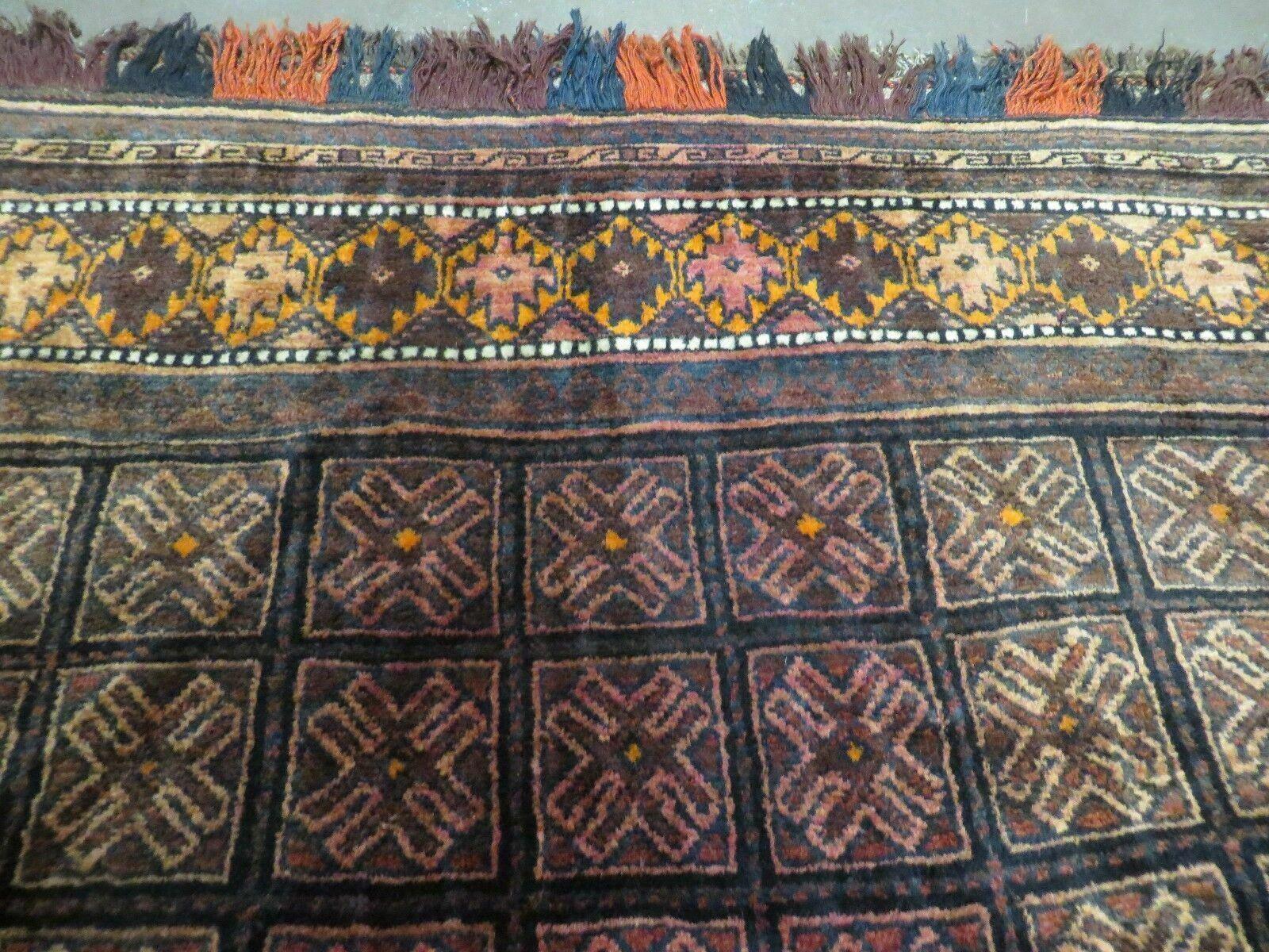 5'6" X 13' Antique Handmade Afghan Balouch Wool Rug Tribal Veg Dye Kalegy Nice - Jewel Rugs