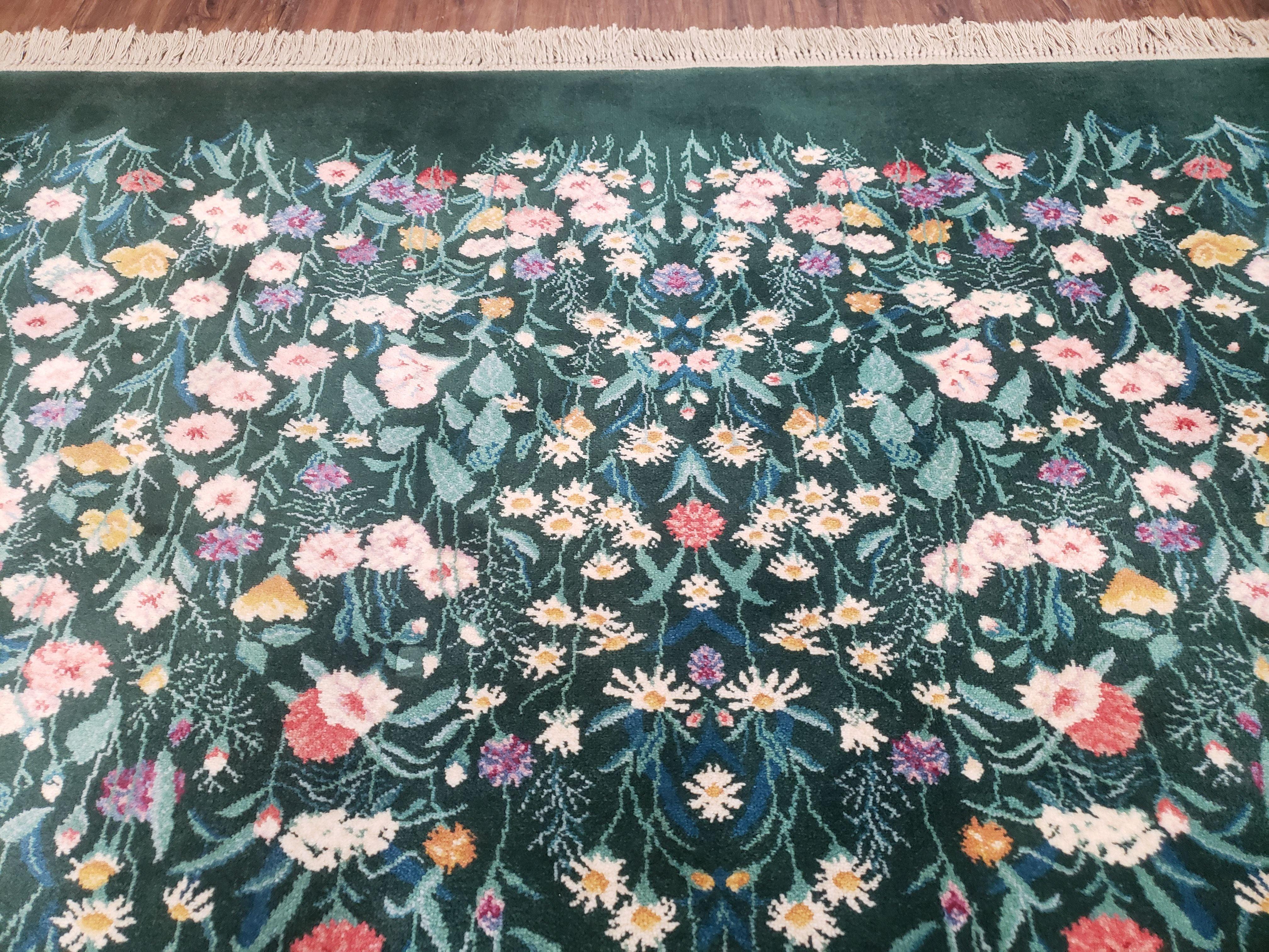 8' 8" X 12' Karastan Garden of Eden 509/9751 Wool Rug Wild Flowers Carpet Nice - Jewel Rugs