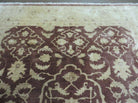 7' X 10' Vintage Fine Handmade Pakistan Peshawar Chobi Floral Wool Rug Vegy Dye - Jewel Rugs