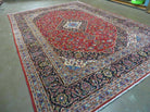 8' X 11' Vintage Handmade India Wool Rug Hand Knotted Carpet Red Nice # 814 - Jewel Rugs