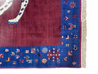 5 X 7 Handmade Zagros Wool Rug Snow White Panther Maroon Blue Organic Dyes - Jewel Rugs