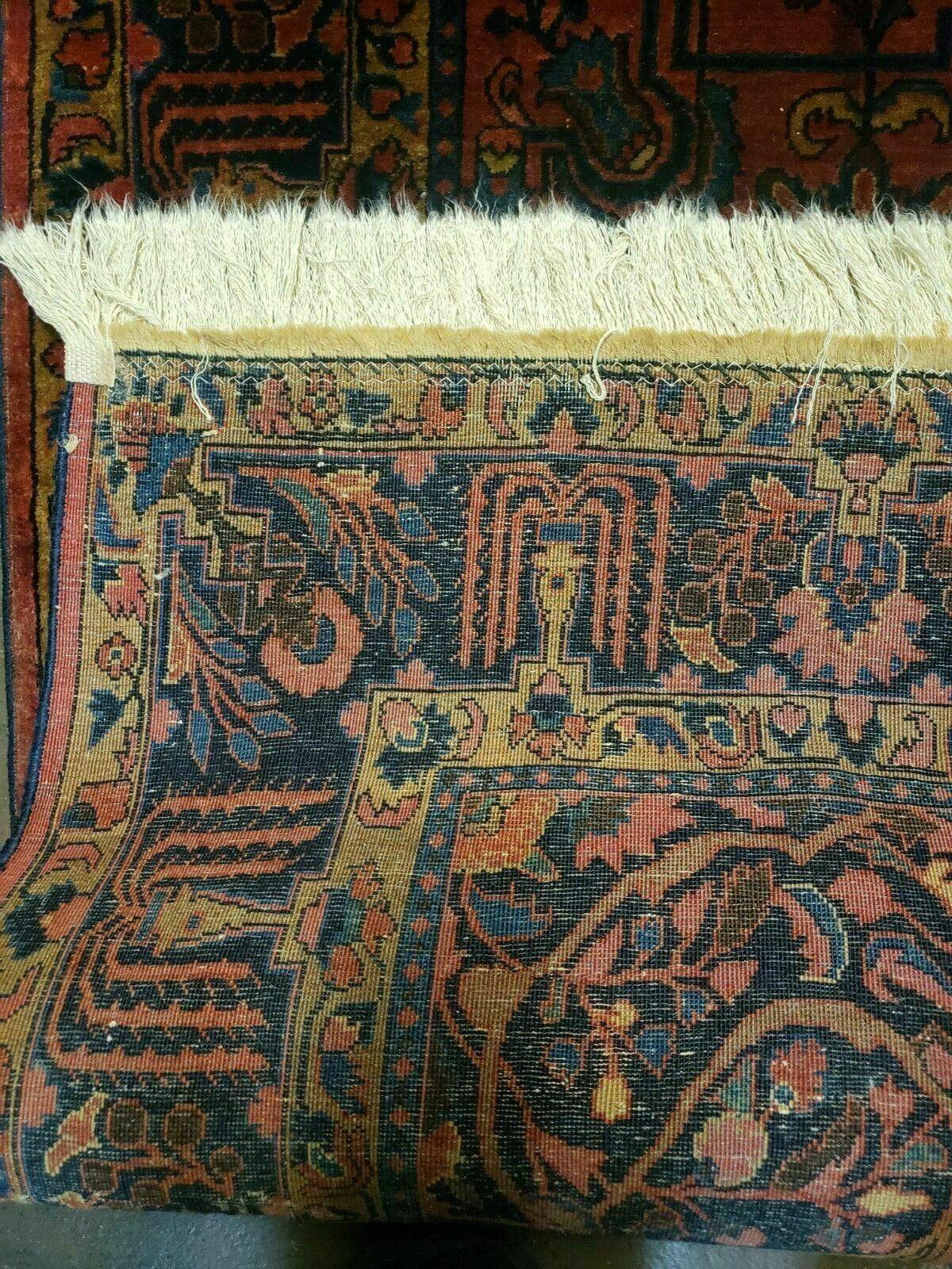 4' 5" X 6' 4" Authentic Antique Oriental Floral Red Allover Wool Rug - Jewel Rugs