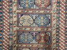 3' 4" X 4' 11" Antique Handmade Shirvan Kazak Caucasian Wool Rug Colorful - Jewel Rugs