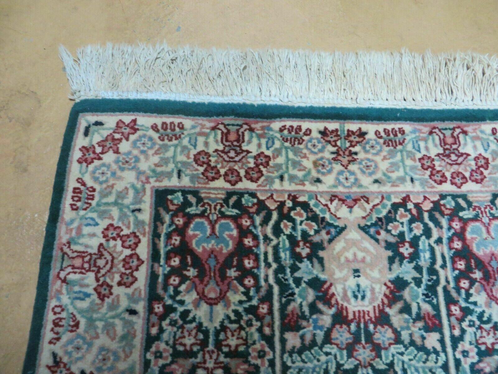 2' X 4' Handmade India Floral Oriental Wool Rug Carpet Vegetable Dyes Nice - Jewel Rugs